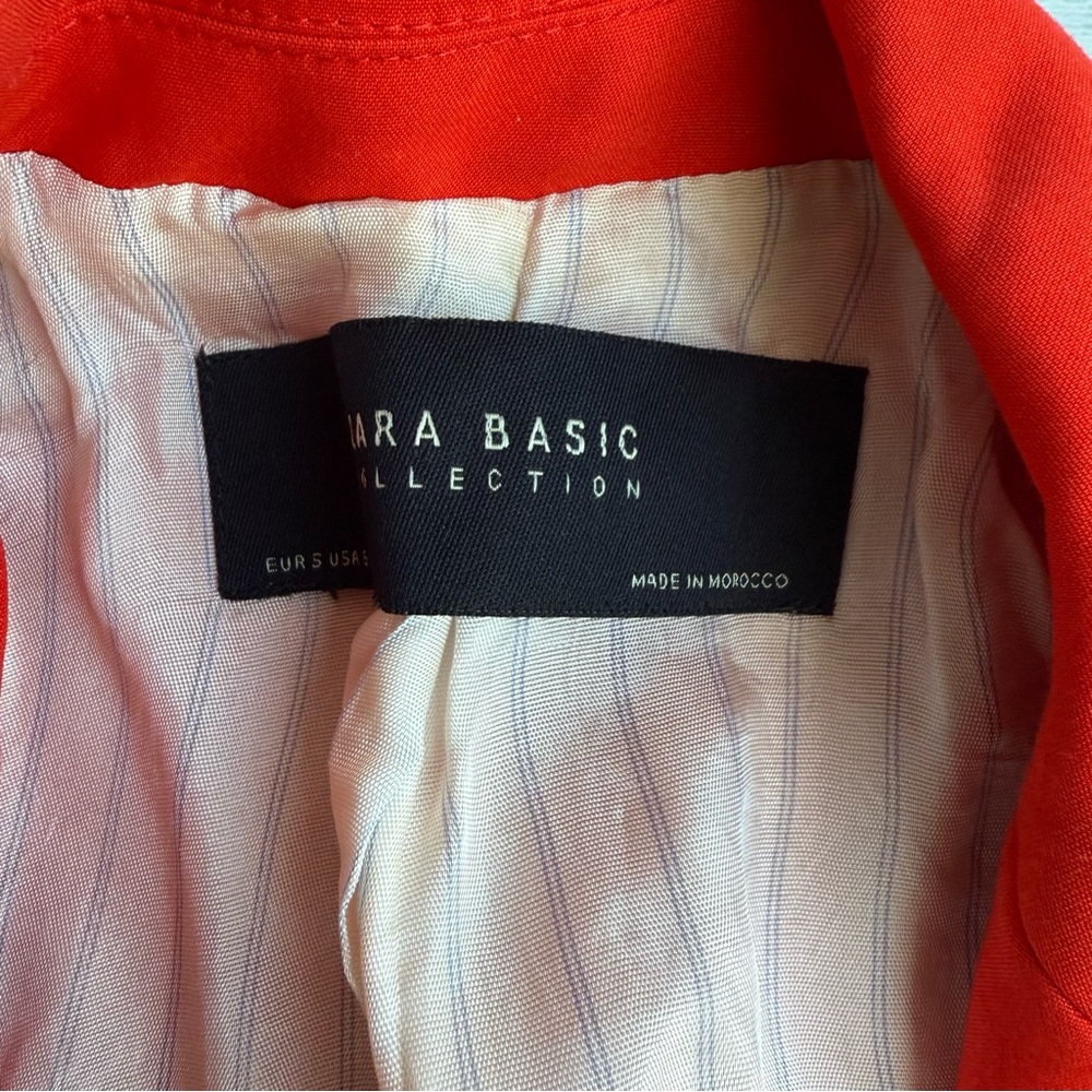 Zara Basic Collection Bright Red Women's Blazer S… - image 3